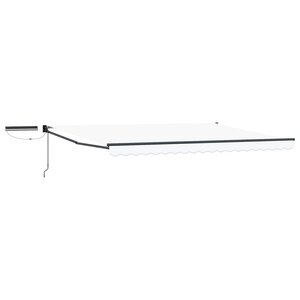 vidaXL Auvent rétractable électrique Blanc et anthracite 5 x 3 m
