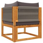 vidaXL Salon de jardin avec coussins 7 Pièces bois massif d'acacia