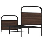 vidaXL Cadre de lit sans matelas 75x190cm chêne marron bois ingénierie