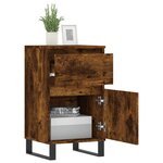 vidaXL Buffets 2 Pièces chêne fumé 40x35x70 cm bois d'ingénierie