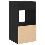 vidaXL Tables de chevet avec tiroir 2 Pièces chêne noir 35x34x66 5 cm