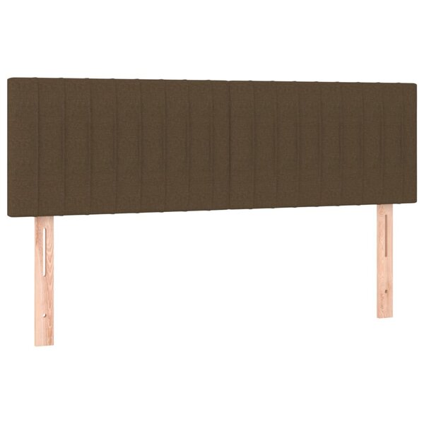 vidaXL Têtes de lit 2 Pièces Marron foncé 72x5x78/88 cm Tissu
