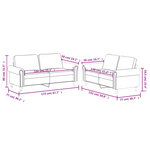 vidaXL Ensemble de canapés 2 Pièces avec coussins Gris Similicuir