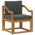 vidaXL Canapé d’extérieur Bois d'acacia massif et polyester Naturel