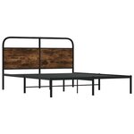 vidaXL Cadre de lit sans matelas 120x200 cm chêne fumé bois ingénierie