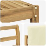 vidaXL Ensemble de canapés d'extérieur 6 pc Blanc et crème Polyester