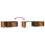 vidaXL Table basse vieux bois 150x50x35 cm bois d'ingénierie