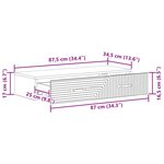 vidaXL Table d'appoint murale 87 5 x 34 5 x 17 cm Bois d'ingénierie