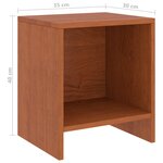 vidaXL Tables de chevet 2Pièces Marron miel 35x30x40cm Bois de pin massif