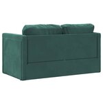 vidaXL Canapé-lit 2 en 1 vert foncé 122x204x55 cm velours