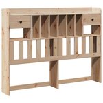 vidaXL Lit bibliothèque sans matelas 150x200 cm bois massif de pin