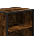 vidaXL Table de chevet chêne fumé 40x31x50 cm bois d'ingénierie métal
