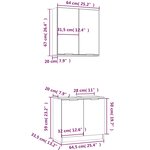 vidaXL Ensemble d'armoires de salle de bain 2 Pièces chêne fumé