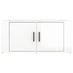 vidaXL Table basse Blanc brillant 80x50x36 cm Bois d'ingénierie