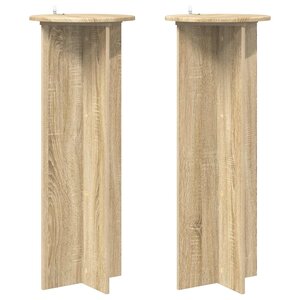 vidaXL Support de Plante 2 pièces Chêne Sonoma Ø40 x 100 cm