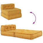 vidaXL Pouf modulaire jaune 70x70x54 tissu