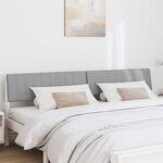 vidaXL Tête de lit capitonnée Gris clair 200 cm Pin massif