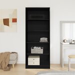 vidaXL Armoire Chêne Noir Ensemble de 2 Chêne noir Panneau de particules