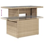 Ensemble de Canapé de Jardin 9 Pièces avec Coussins Beige Poly Rattan