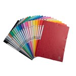 Chemise 3 rabats elastique Carte lustrée 5/10e 400g, Couleurs assorties aléatoire EXACOMPTA