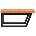 vidaXL Étagère de vasque murale acier et bois massif de hêtre