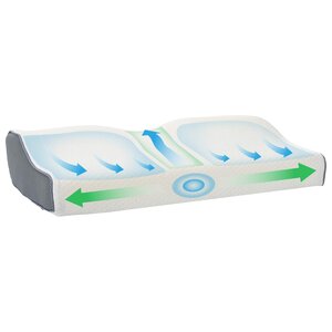 vidaXL Oreiller avec oreiller Blanc 60 x 34 x 11 cm Polyester