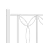 vidaXL Cadre de lit métal avec tête de lit/pied de lit blanc 140x200cm