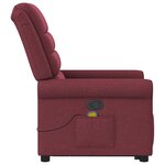 vidaXL Fauteuil inclinable de massage Rouge bordeaux Tissu