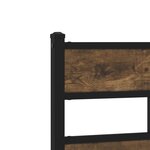 vidaXL Cadre de lit en métal sans matelas chêne fumé 135x190 cm