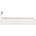 vidaXL Cadre de lit sans matelas blanc 100x200 cm bois de pin massif