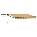 vidaXL Auvent rétractable électrique Jaune Gris Anthracite 3 5 x 2 m