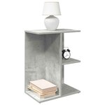 vidaXL Tables de chevet 2 Pièces gris béton 46 5x29x61 cm bois ingénierie
