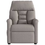 vidaXL Fauteuil inclinable électrique Taupe Tissu