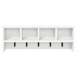 vidaXL Porte-manteau mural Blanc 75 x 16 x 26 cm Bois d'ingénierie