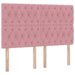 vidaXL Lit avec des lumières à LED Rose 140 x 200 cm Velours