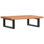 vidaXL Étagère de vasque murale acier et bois massif de hêtre