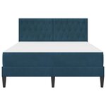vidaXL Cadre de lit avec matelas Bleu 160 x 200 cm Velours