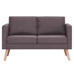 vidaXL Ensemble de canapé 2 Pièces tissu taupe