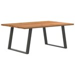 vidaXL Table à manger marron clair bois de chêne massif rectangulaire