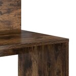 vidaXL Bureau avec rangement Chêne fumé 90 x 48 x 101 5 cm