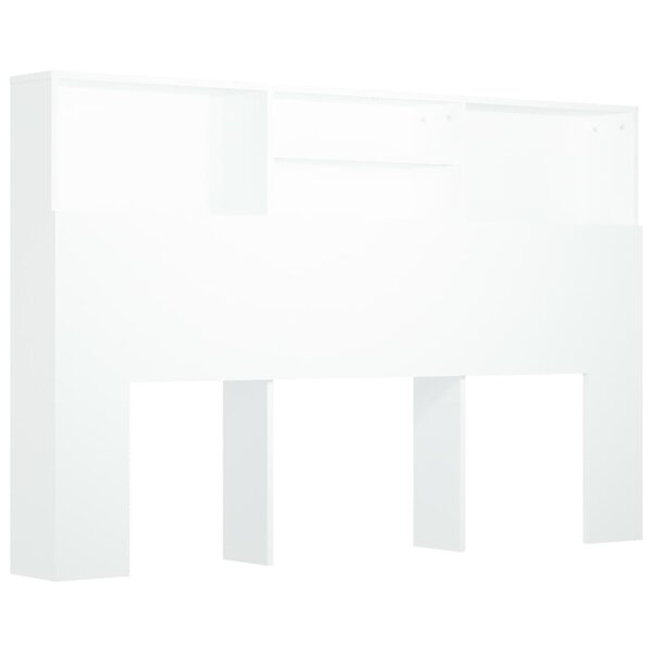 vidaXL Armoire de tête de lit Blanc 160x19x103 5 cm