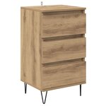 vidaXL Buffet Chêne artisanal 40 x 35 x 70 cm Bois d'ingénierie et fer