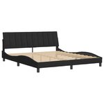 vidaXL Cadre de lit sans matelas Hanko noir 180x200 cm velours