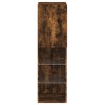 vidaXL Meubles TV avec lumières LED 2 Pièces chêne fumé 30 5x30x102 cm