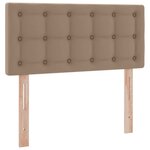 vidaXL Lit avec rangement et matelas Cappuccino 100 x 200 cm