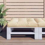 vidaXL Coussin de palette beige 80x80x12 cm tissu