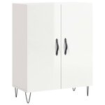vidaXL Buffet Blanc brillant 69 5x34x90 cm Bois d'ingénierie