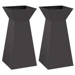vidaXL Support de plante Noir Plastique 35 x 35 x 73 cm