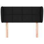 vidaXL Tête de lit avec oreilles Noir 83x23x78/88 cm Tissu