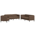 vidaXL Ensemble de canapés 3 Pièces marron tissu